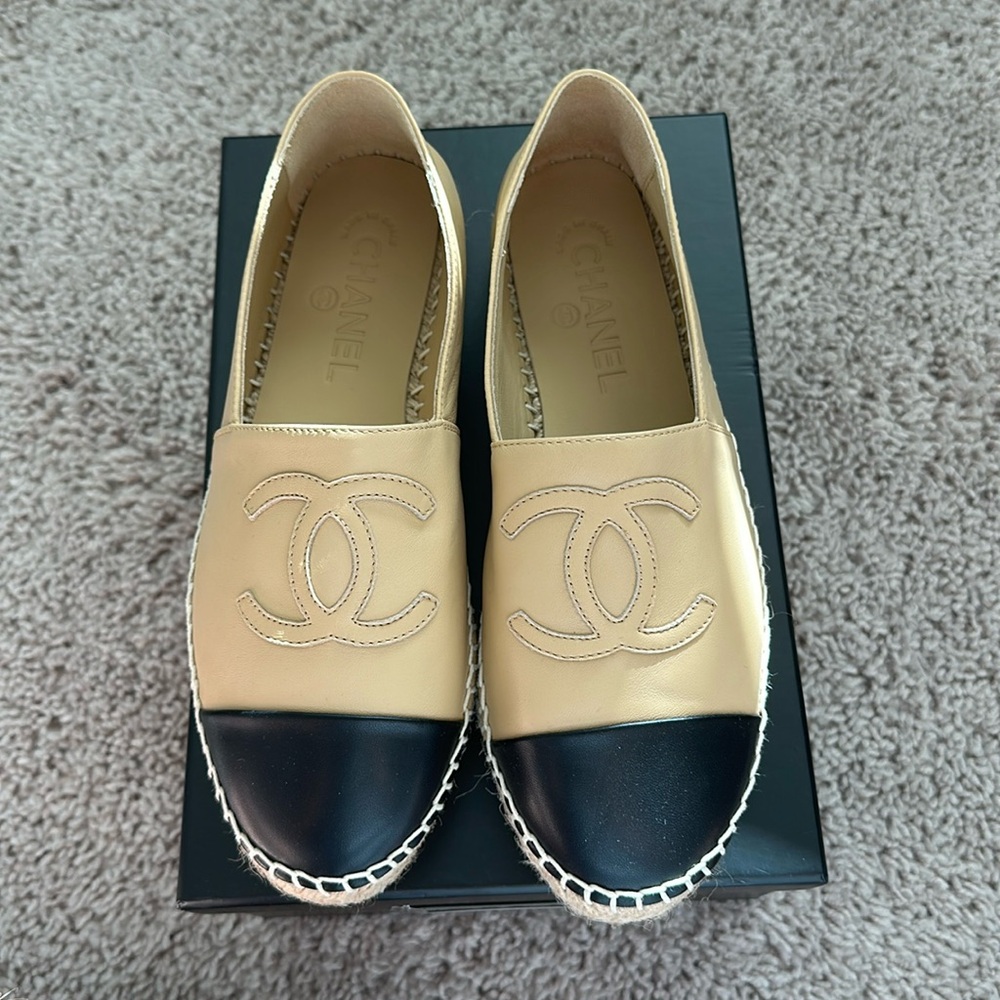 Cream Black Espadrilles